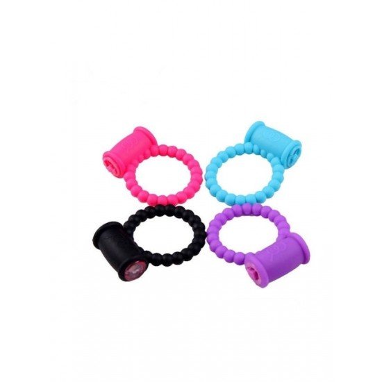 Titreşimli Noktalı Penis Halkası - Pembe - Görsel 2