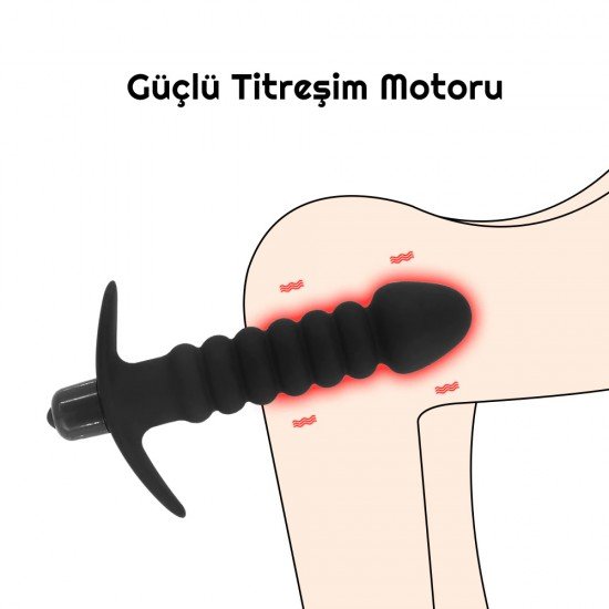 Backpart Titreşimli Boğumlu Çapalı Anal Tıkaç - Görsel 5