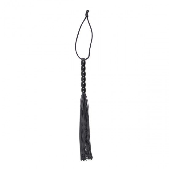 Fetilux Tüylü Silikon 23cm Mini Kırbaç - Siyah - Görsel 2