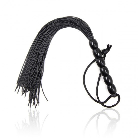 Fetilux Tüylü Silikon 23cm Mini Kırbaç - Siyah